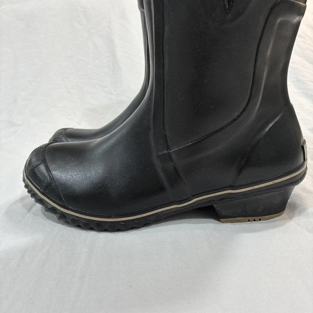 Sorel‎ Rain Boots Womens Size 6.5 1973 Waterproof Black Rubber